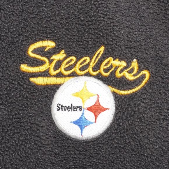 Vintage Pro Player Pittsburgh Steelers Fleece Pullover Black ¼ Zip Embroidered - Picture 5 of 8